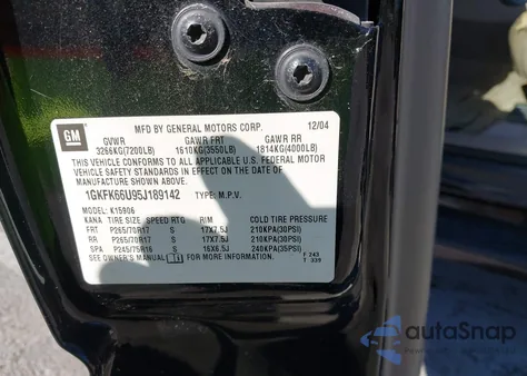 2005 GMC Yukon Xl 1500 Denali z USA, uszkodzony, nr VIN 1GKFK66U95J189142